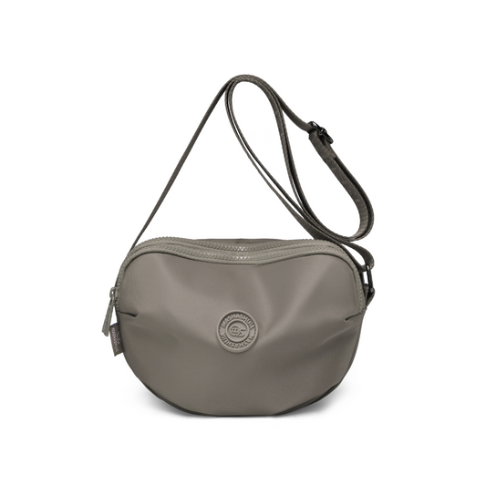 Waterproof Nylon Half Moon Multi Pocket Mini Travel Crossbody Purse