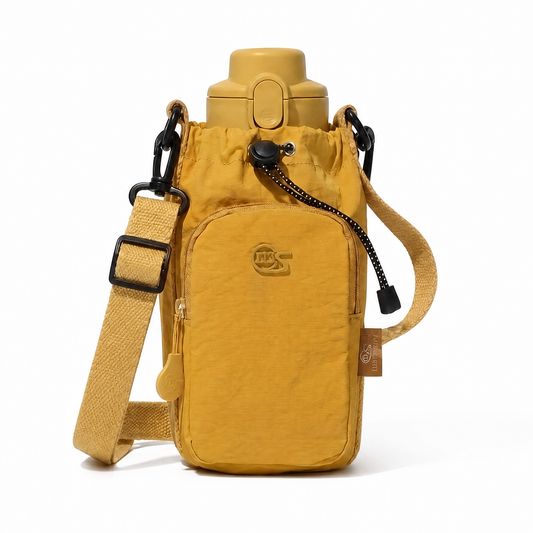 Waterproof Nylon Crossbody Bag - Fits Water Bottle & Essentials