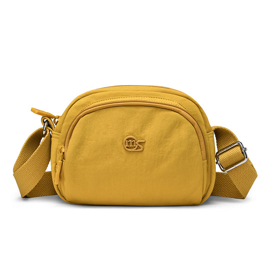 Waterproof Mini Crossbody Camera Bag – Lightweight Multi-Zip Small Shoulder Purse Fits 6.7" Phone