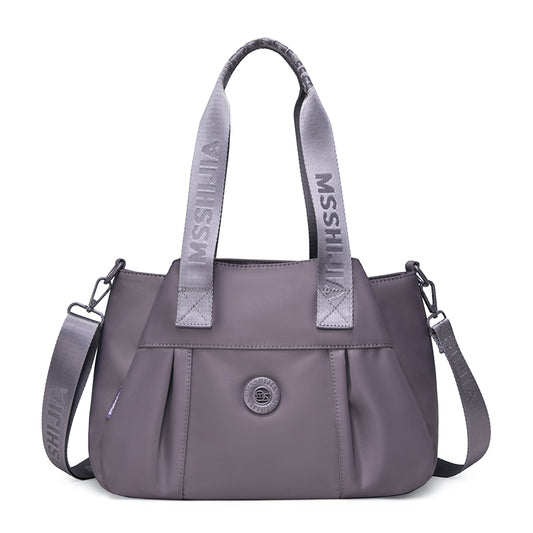 Women's Lightweight Water-Resistant Crossbody Bag – Multi-Compartment Everyday Shoulder Purse with Top Handles & Woven Strap