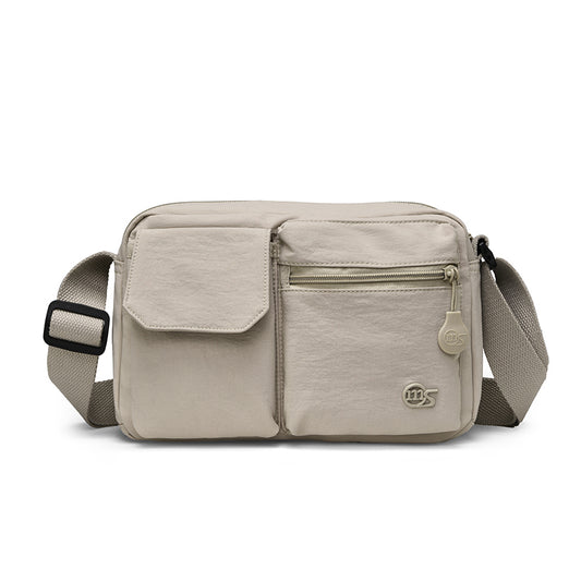 Waterproof Multi-Pocket Crossbody Bag – Lightweight Casual Cargo Shoulder Purse for Women Fits 6.7" Phone