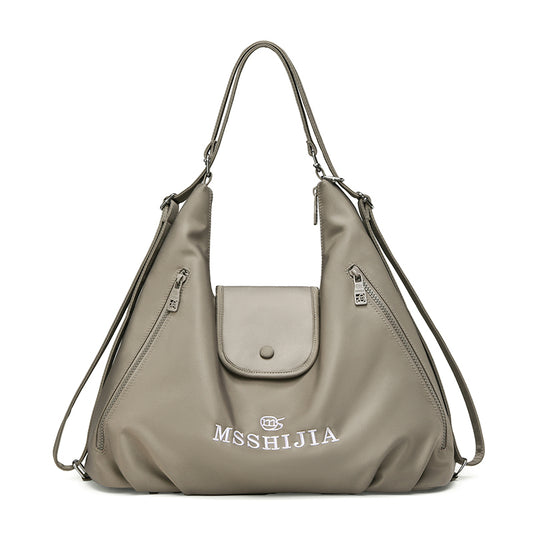 Women's Lightweight Water-Repellent Large Capacity Shoulder Bag – Casual Slouchy Crossbody Purse with Magnetic Snap Flap