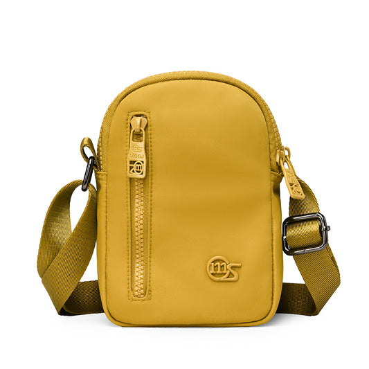 Women's Lightweight Water-Repellent Mini Phone Crossbody Bag – Compact Multi-Pocket Vertical Shoulder Pouch with Adjustable Strap