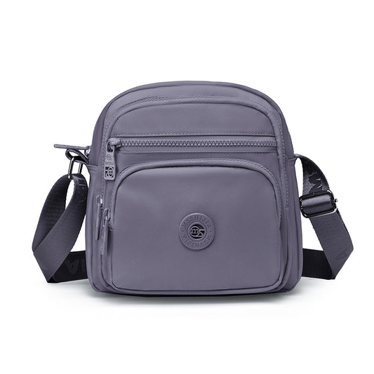 Compact Everyday Nylon Messenger Bag – Multi-Compartment Water-Resistant Crossbody Purse