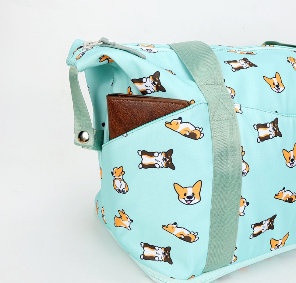 Extended Corgi gym bag, Duffel Bag, Canvas Travel Bag for Gym Sports and camping for Men Sport Yoga Tote for Women