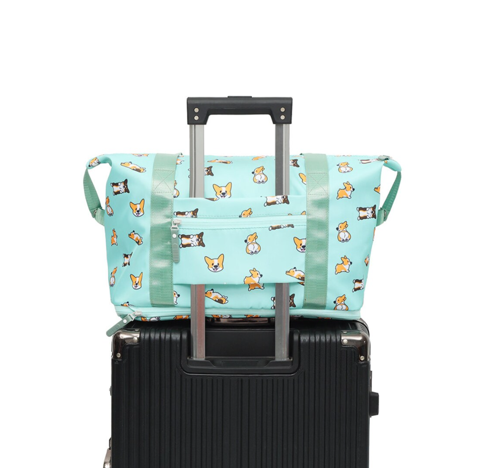 Extended Corgi gym bag, Duffel Bag, Canvas Travel Bag for Gym Sports and camping for Men Sport Yoga Tote for Women