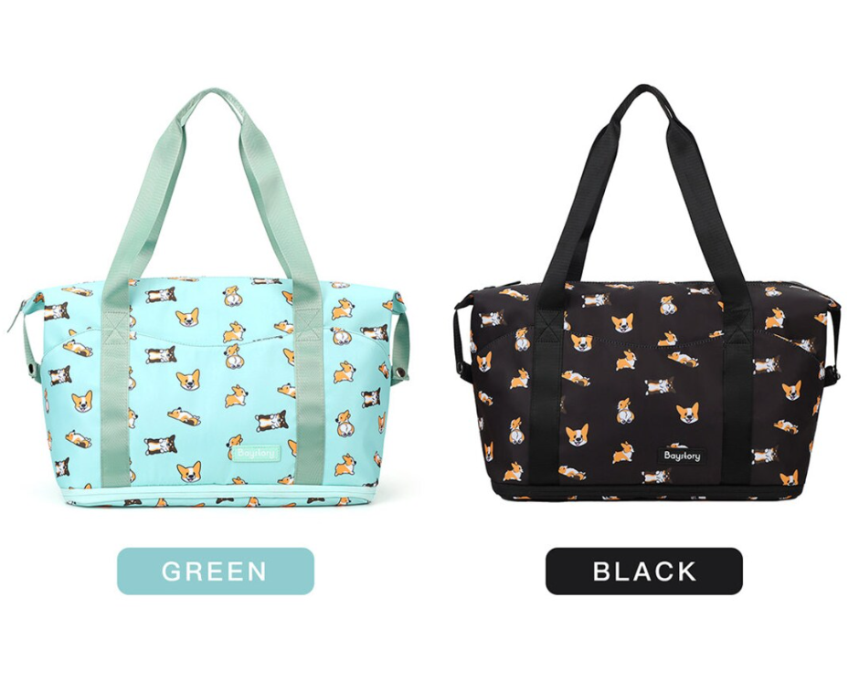 Extended Corgi gym bag, Duffel Bag, Canvas Travel Bag for Gym Sports and camping for Men Sport Yoga Tote for Women