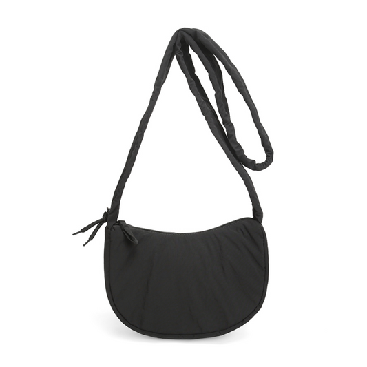 Water-Resistant Nylon Mini Crescent Crossbody Bag Half Moon Shoulder Purse